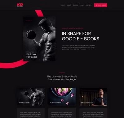 Webdesign-Demo für Fitness-Trainer oder Online-Coaching – E-Book Fokus & Conversion-Optimierung